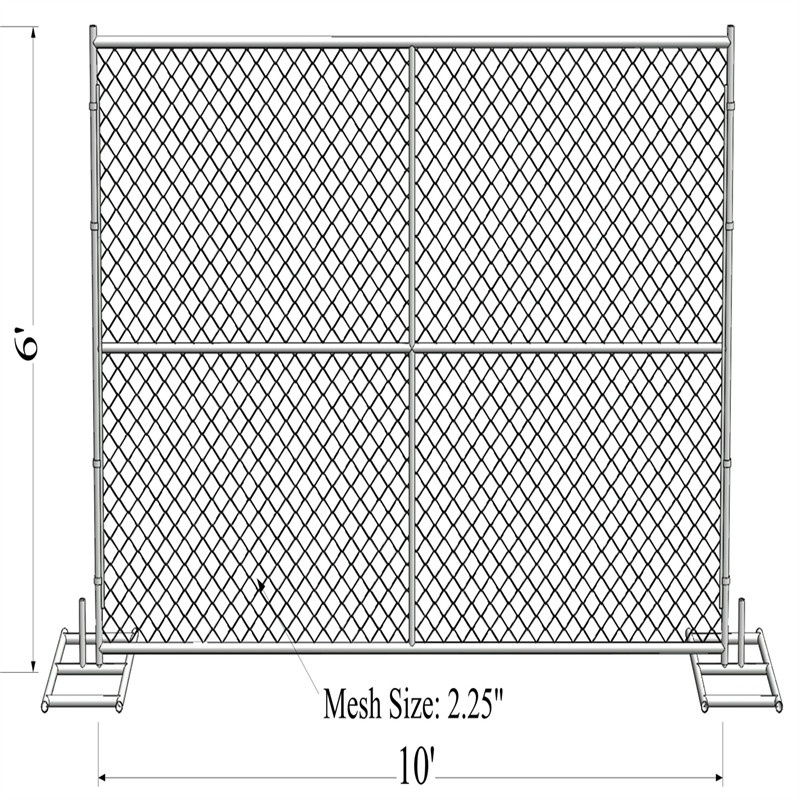 6x10 chain link fence panels