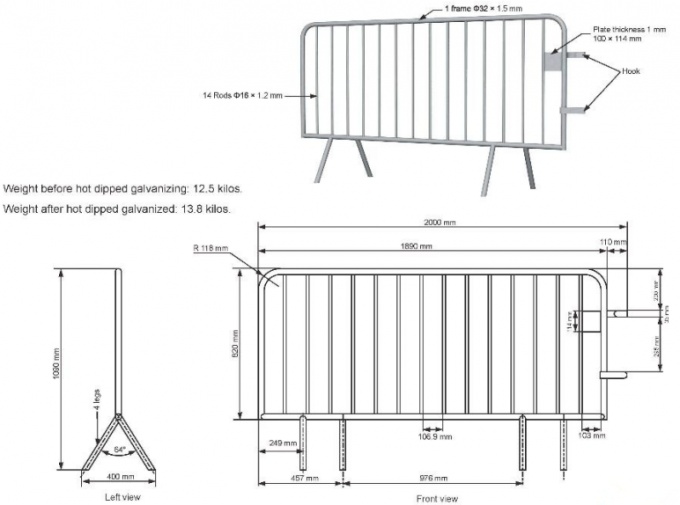 metal crowd control barriers 0