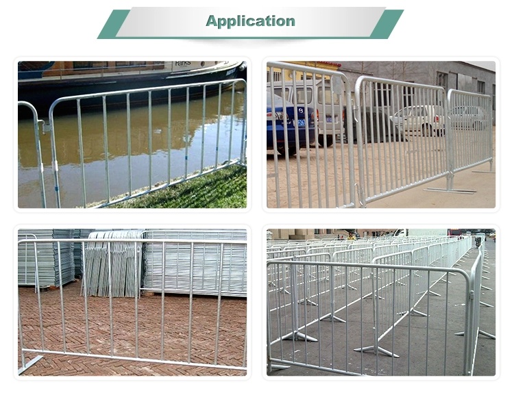 Cheap heavy duty pedestrian temporary portable metal steel road traffic crowd control police event safety barriers for sale