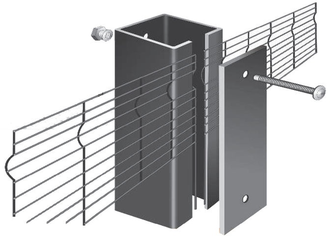 358 security fence with clamp bar