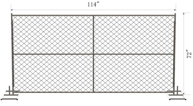 6' x 10' Chain Link Temporary Fence Panels Mesh2 ⅝