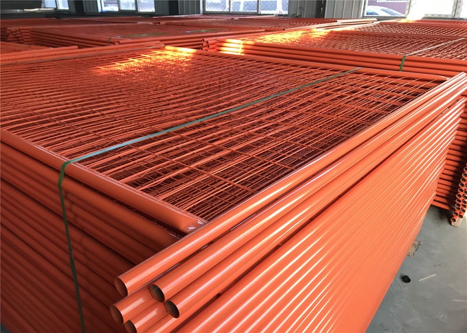 High visibility Orange Color Temporary Fencing Panels 2.1mx2.5m super panels OD 32mm and 40mm tube 0