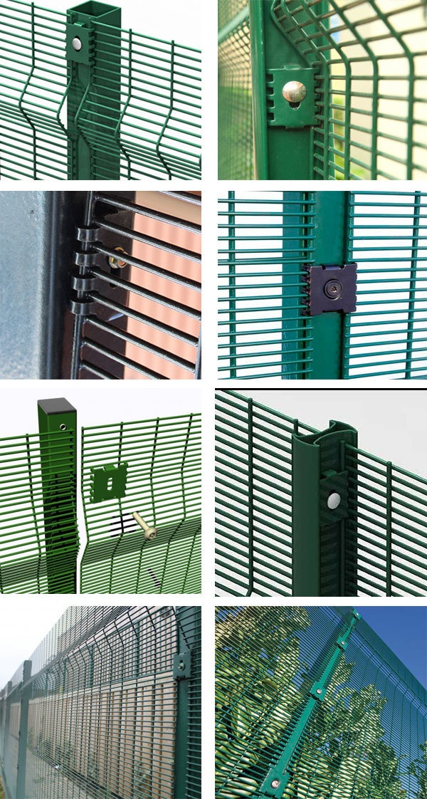 High Security Clear Vu Mesh Fence Panels / 358 Anti Climb Fence / Prison Fencing