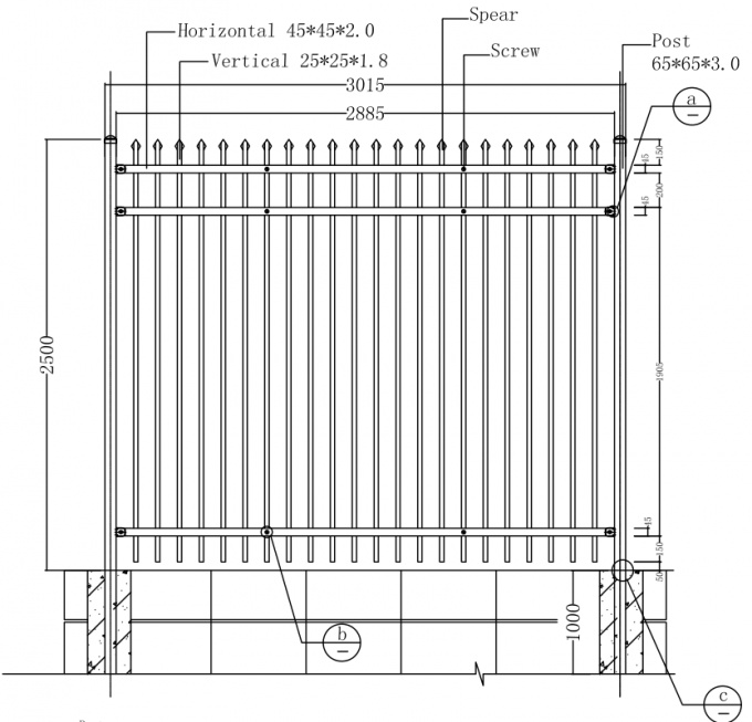 Tubular Steel Fence 0