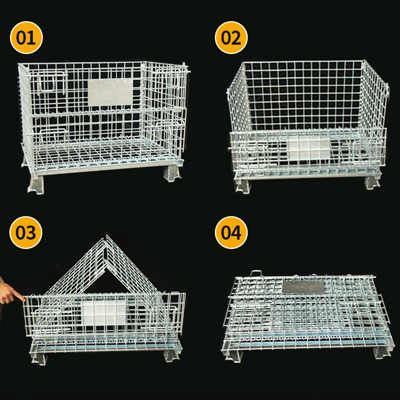 Collapsible wire mesh containers 12