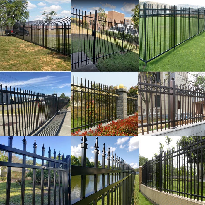 Hot sale galvanized tubular steel fence posts panels