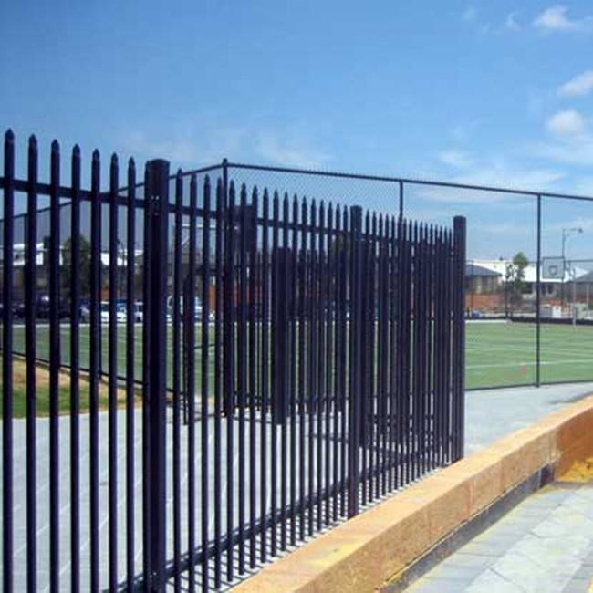 Gray Steel Security garrison fence