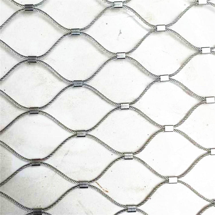 Stainless Steel Woven Cable Wire Rope Mesh For Plant Climbing/Decorative Rope Mesh For Green Wall