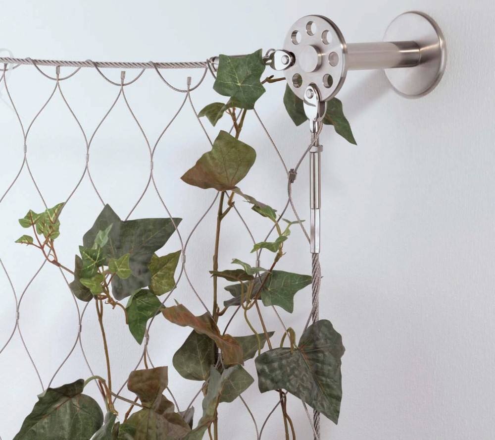 Stainless Steel Wire Rope Mesh 100*100mm Cable Mesh Green Plant Climbing Trellis Wall Mesh For Garden