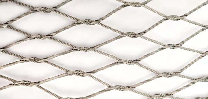 stainless steel knotted rope mesh