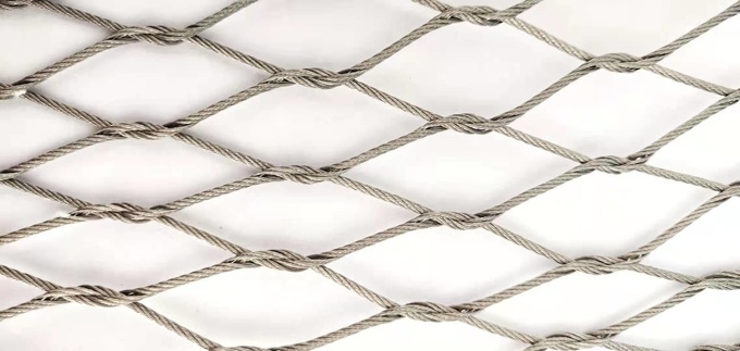 Flat Mesh Rope Stainless steel knotted rope mesh