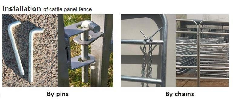 Animals galvanized metal yard fence panel for cattle horse goats livestocks