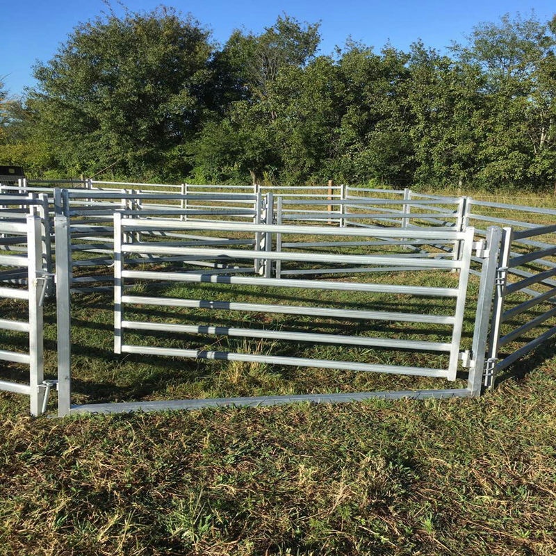 Animals galvanized metal yard fence panel for cattle horse goats livestocks