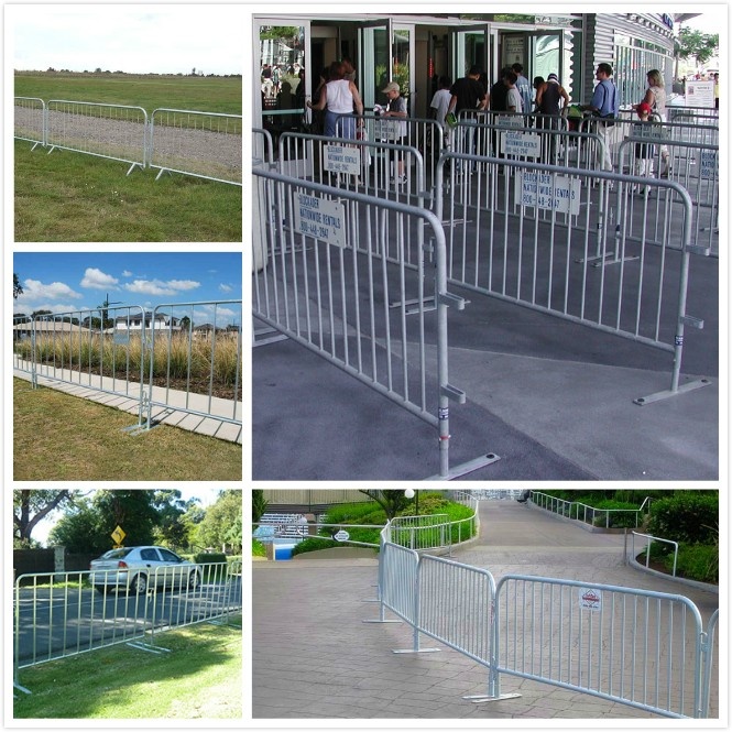 Galvanized stainless steel construction barricades/used crowd control barriers