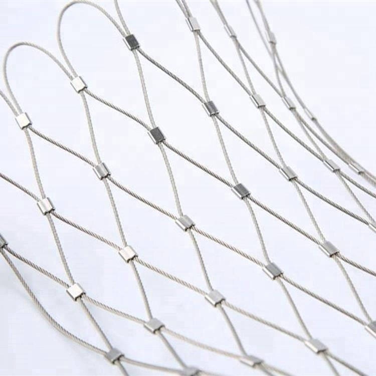 Flexible stainless steel 304 316 wire rope mesh net for garden fence