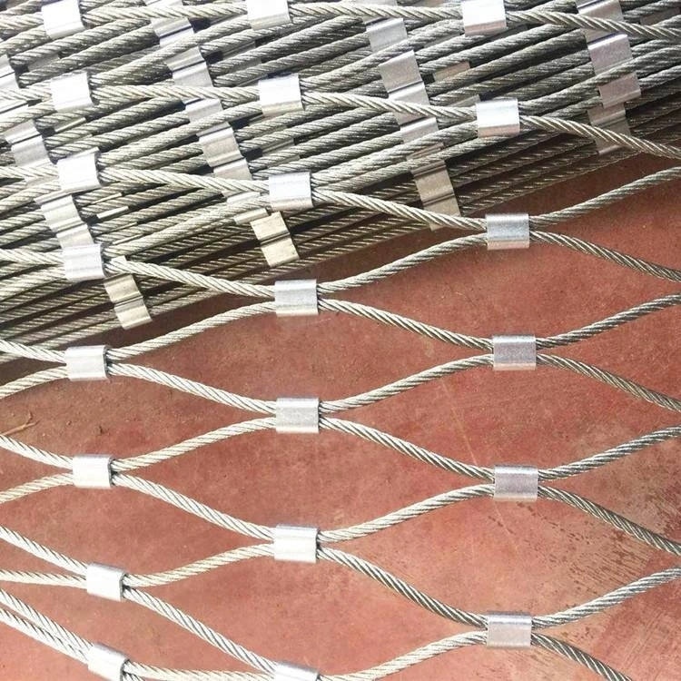 Flexible stainless steel 304 316 wire rope mesh net for garden fence