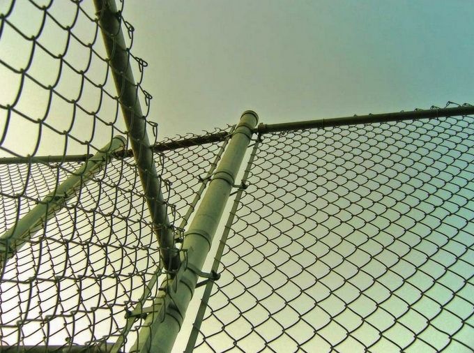 2.5mm/1.5mm 50X50mm PVC Coated Chain Link Fence Wire Mesh Fence 2