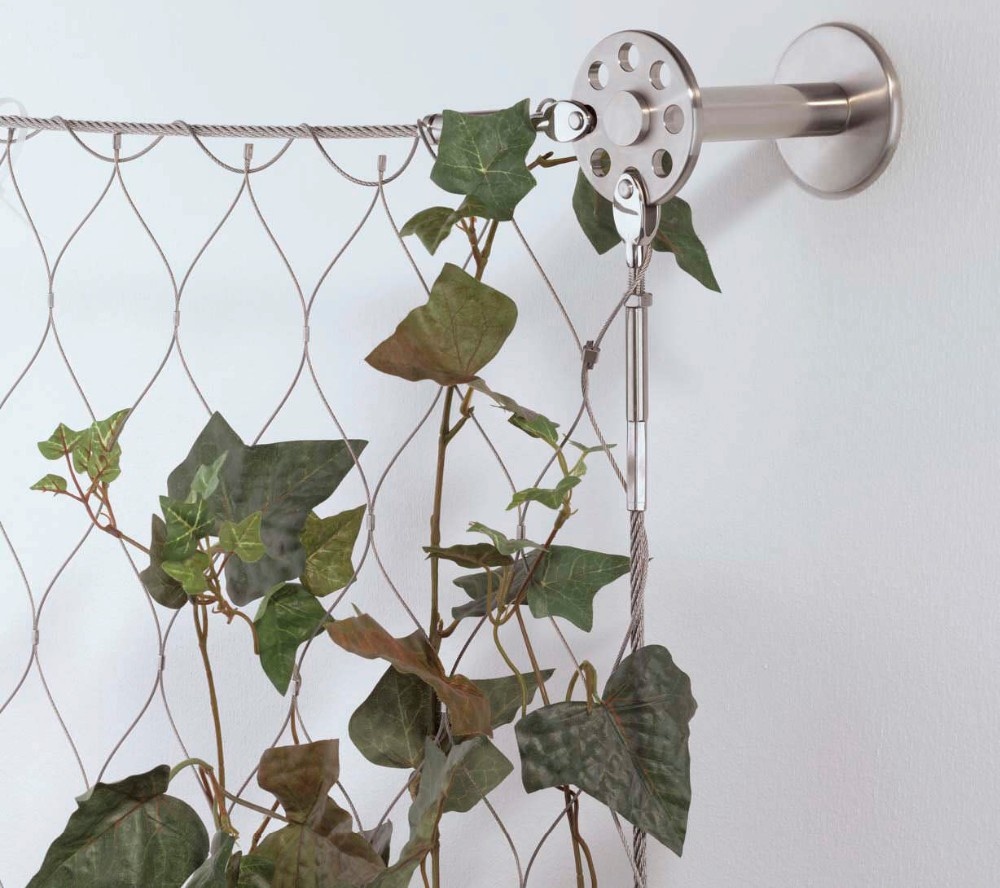 Stainless Steel Wire Rope Mesh 100*100mm Cable Mesh Green Plant Climbing Trellis Wall Mesh For Garden