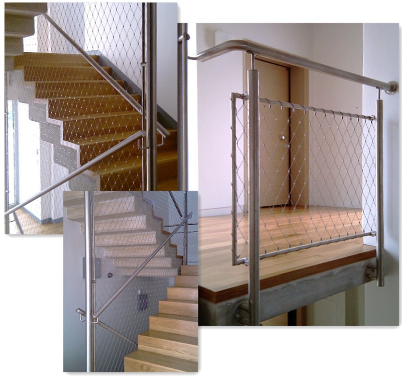 decorative metal stair railings/stainless steel staircase mesh