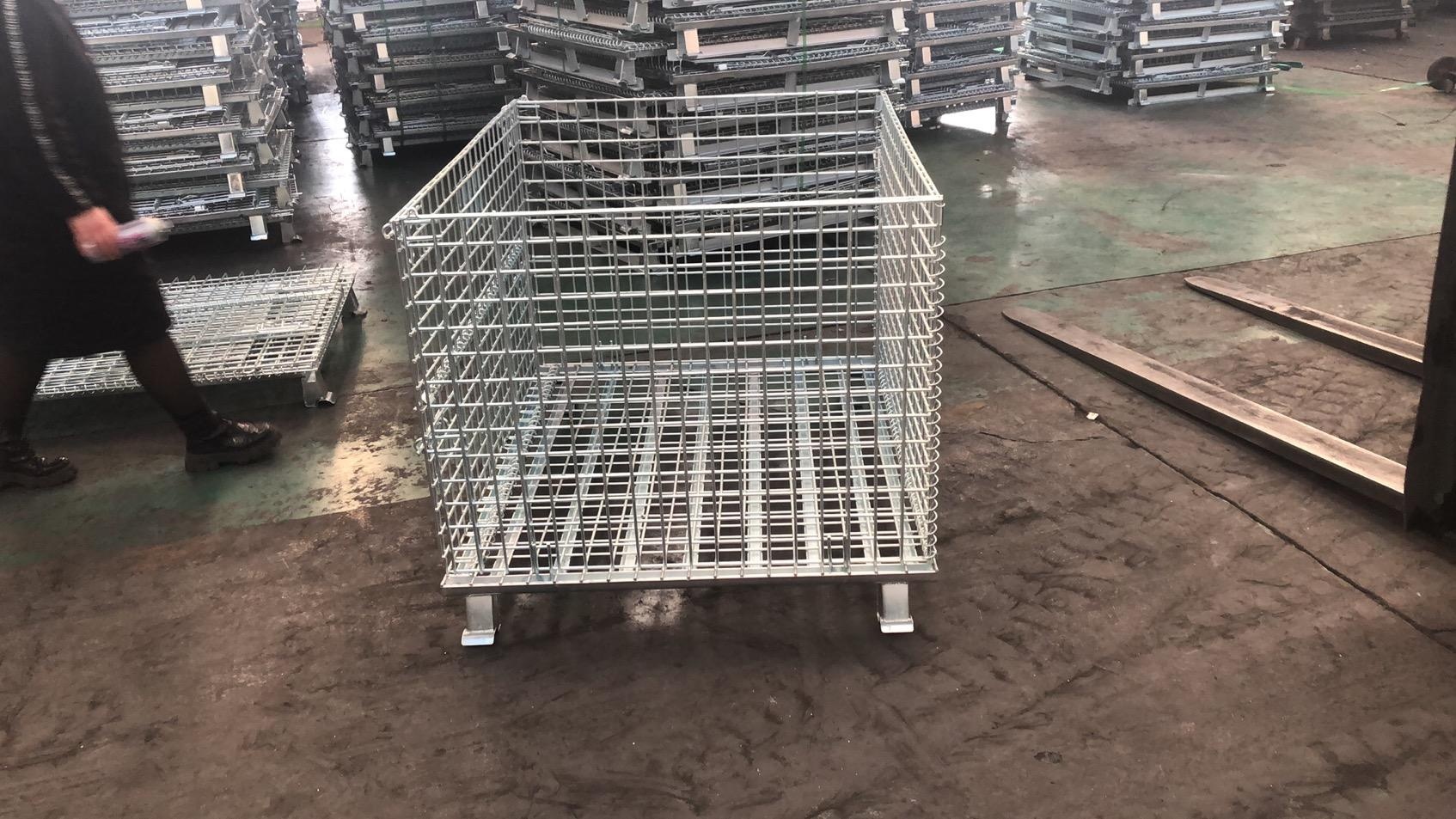 Metal Wire Mesh Container / pallet storage cage / roll container