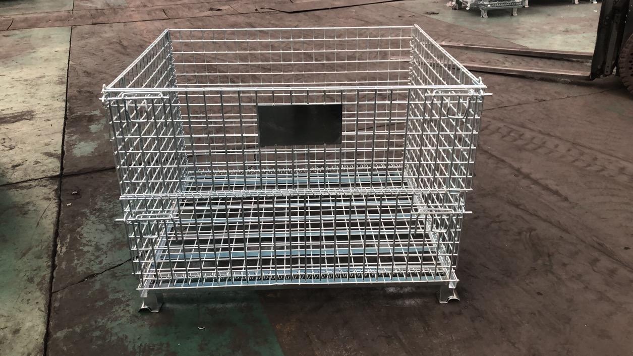 Metal Wire Mesh Container / pallet storage cage / roll container