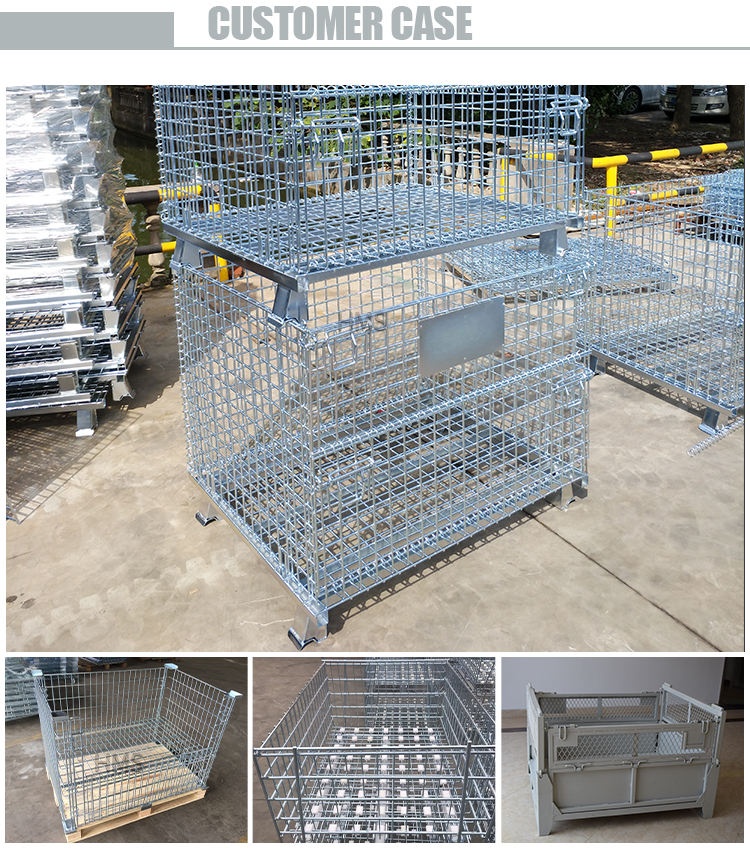 Warehouse Box Metal Bin Storage European Pet Preform Cap Weld Wire Mesh Container