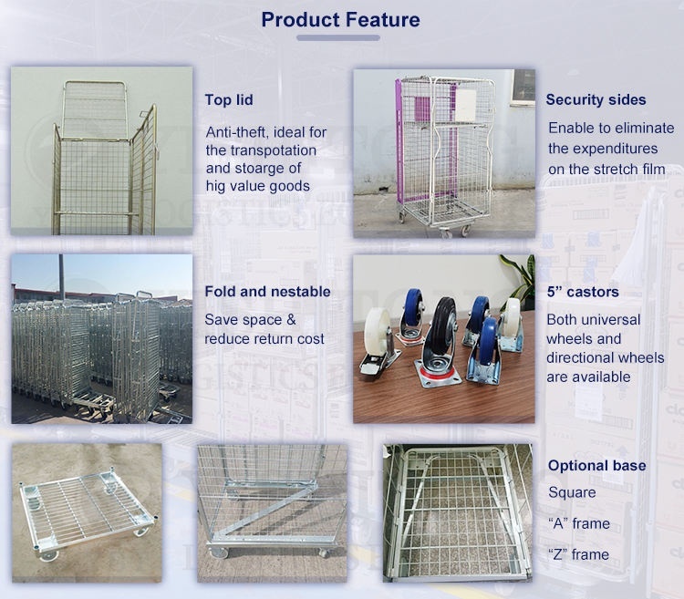 Customized standard security laundry mesh storage roll container