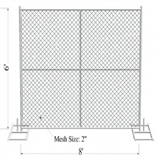 Custom chain link fence panels