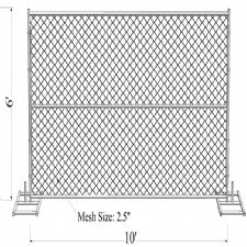 6-foot chain link fence panels
