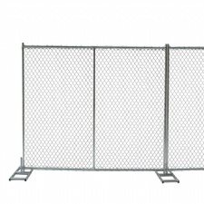 Temporary chain link fence panels