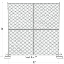 Temporary chain link fencing