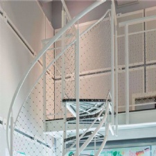 Steel wire rope mesh railing