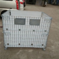 mesh box wire cage metal bin storage container